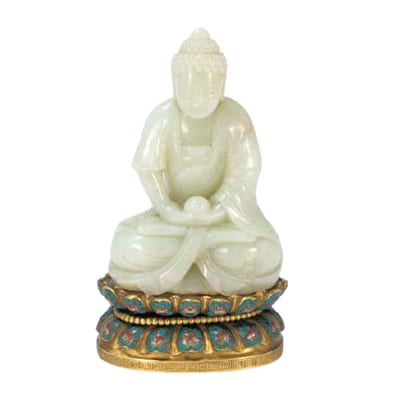 statuette bouddha jade